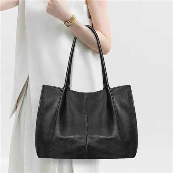Large Tote Bag for Women Black - Picture 3 of 6